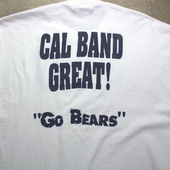 Vintage California Marching Band Cal Band T-Shirt Great "Go Bears" Size XL - Picture 1 of 4
